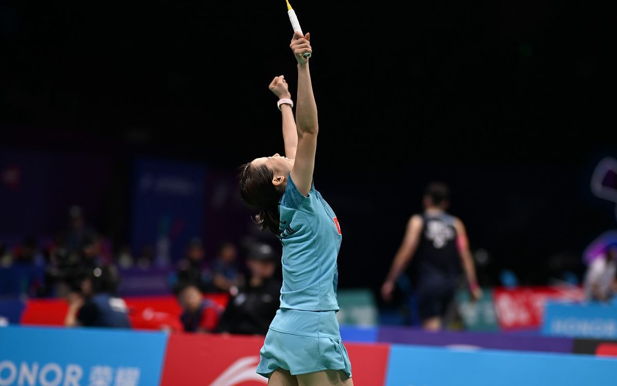 Nguyễn Thuỳ Linh đánh bại Carolina Marin tại giải cầu lông Trung Quốc Masters 2023 - 1081501901